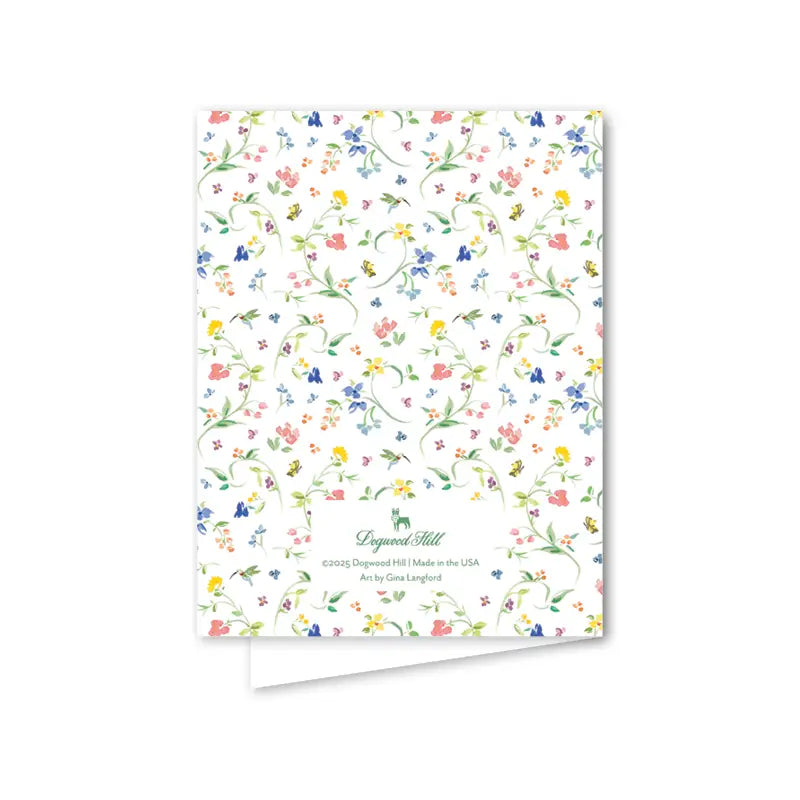 Notebook with floral pattern on a white background