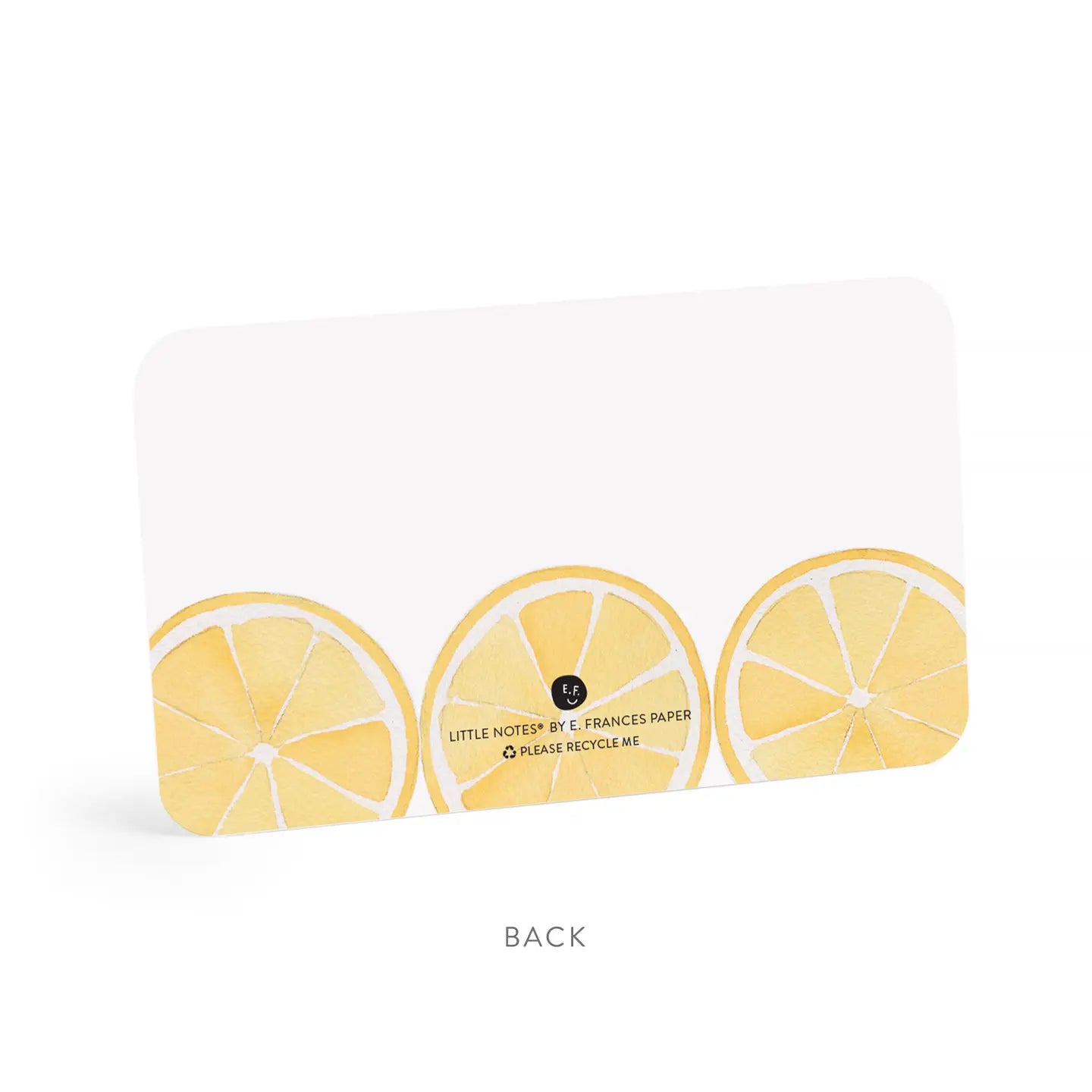 Product packaging with lemon slice design on a white background