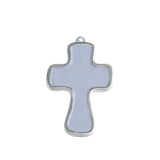 encanto athens cross ornament periwinkle on white background