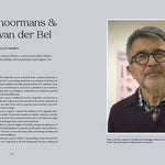 Person with glasses and a checkered shirt on a gray background with text