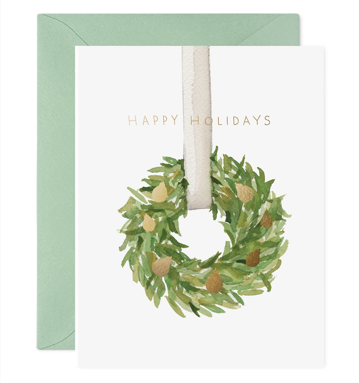 classic wreath christmas cards boxed set of 6