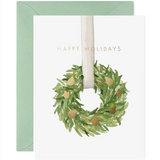 classic wreath christmas cards boxed set of 6