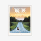 hardcover book "Roaming America" on white background