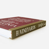 Book titled '150 Vineyards' with a red cover and gold spine on a white background