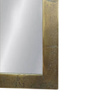Close-up of a mirror with a gold frame on a white background