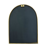 Arched back of mirror with gold frame on a white background