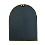 Arched blackboard with gold frame on a white background - back of mirror