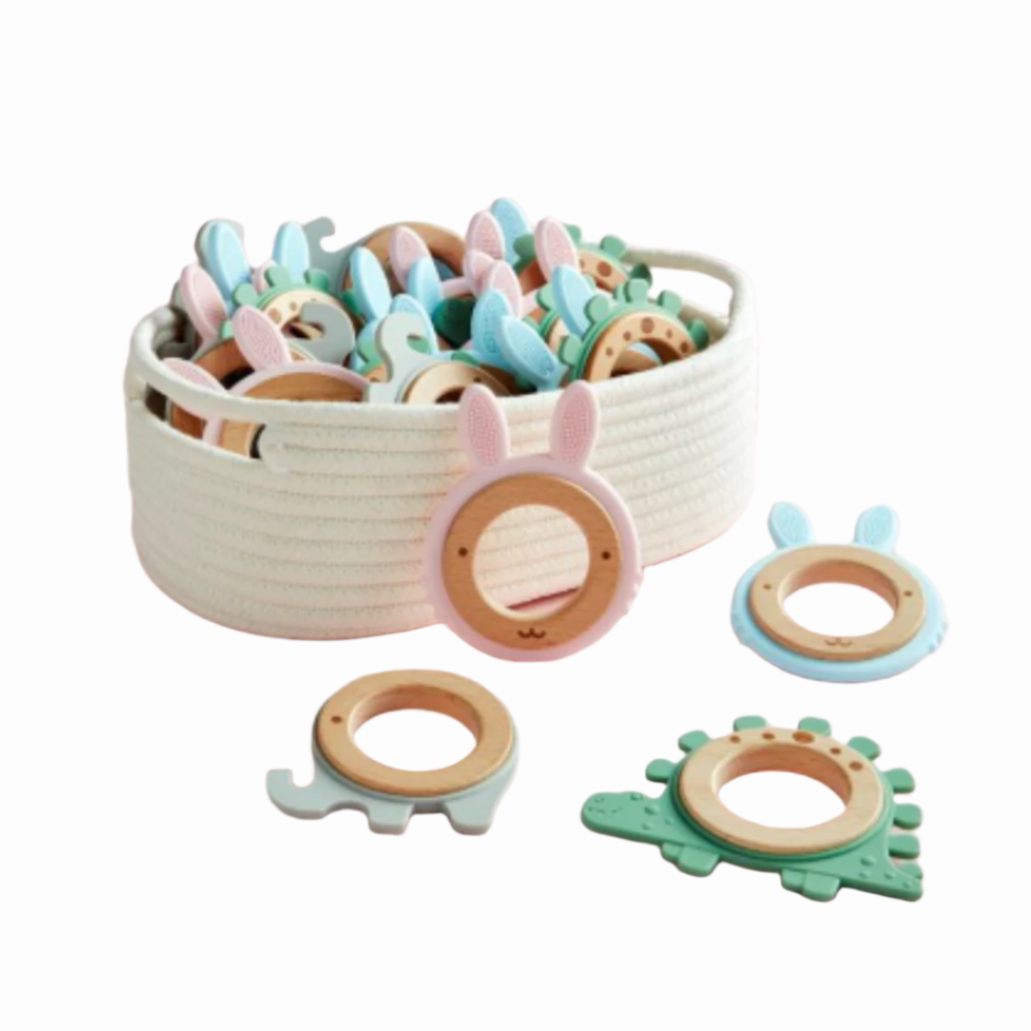 animal ring teether 4 styles