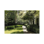 image of a green courtyard from Hardcover Book, "Worlds Best 50 Gardens from around the Globe", on a white background