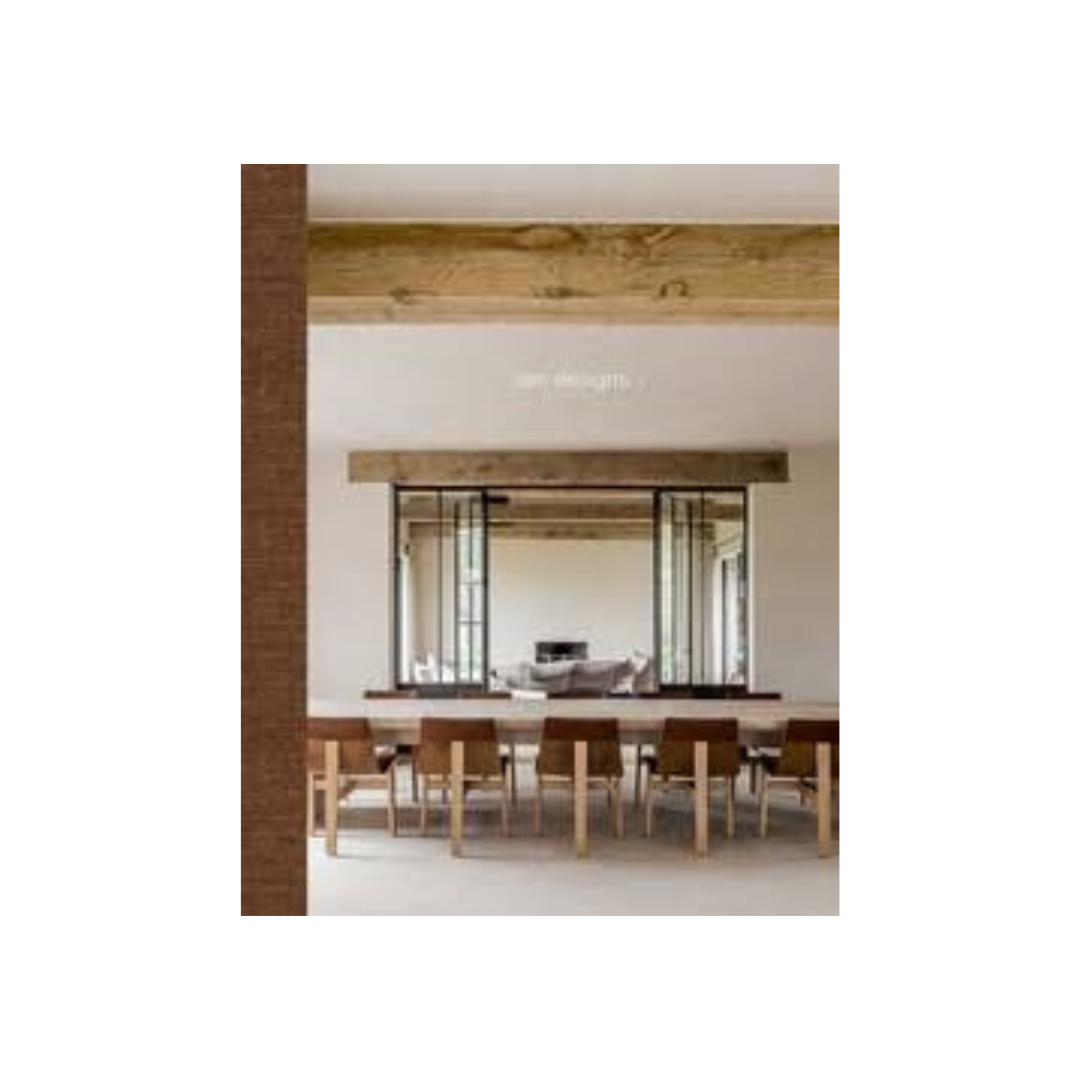 image of modern dining room from hardcover book "Ariana Ahmad Design" on white background