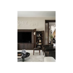 image of living room with brown accents from hardcover book "Ariana Ahmad Design" on white background