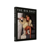 The Big Shot: Photographs by Greg Brennan art book, featuring a black cover with a vintage photograph of a woman in a white fur coat on a staircase.