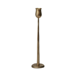 antique gold candestick on a white background