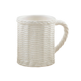 white woven ceramic mug - basket design