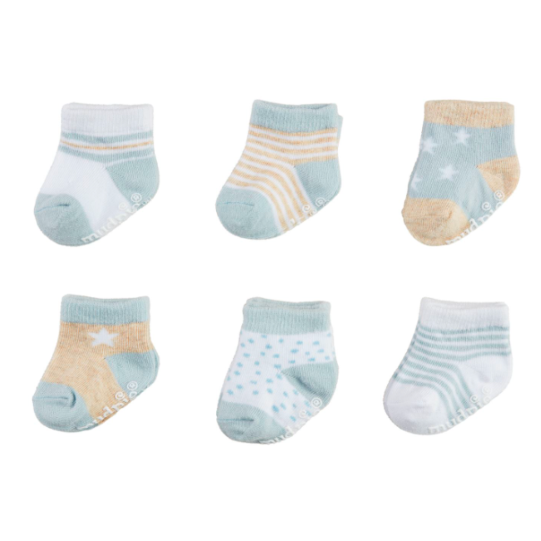 blue baby cotton socks, multiple styles