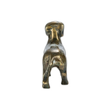 back of Cast Aluminum Dachshund, Antique Brass Finish