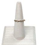DAINTY GOLD RING WITH 5 SPACED OUT STONES ACROSS THE TOP , EVERYDAY WEAR 