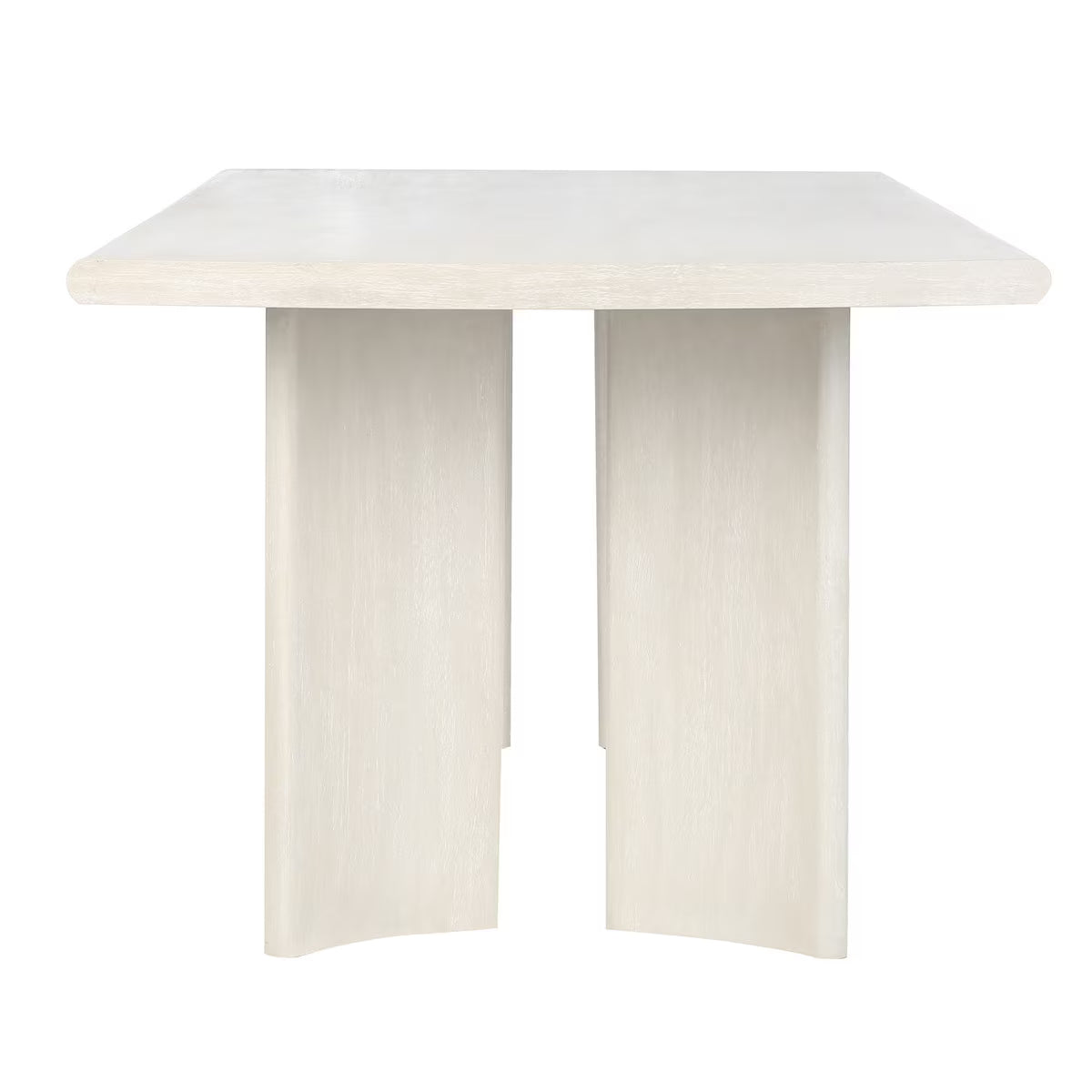 White square table on a white background