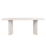 White dining table on a white background