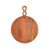 mango wood cutting board twisted handle