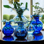 Hibiscus Glass Vase - Indigo - Danshire Market and Design 