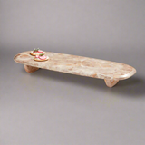 tan marble riser footed board