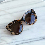 cat eye milky tortoise sunglasses