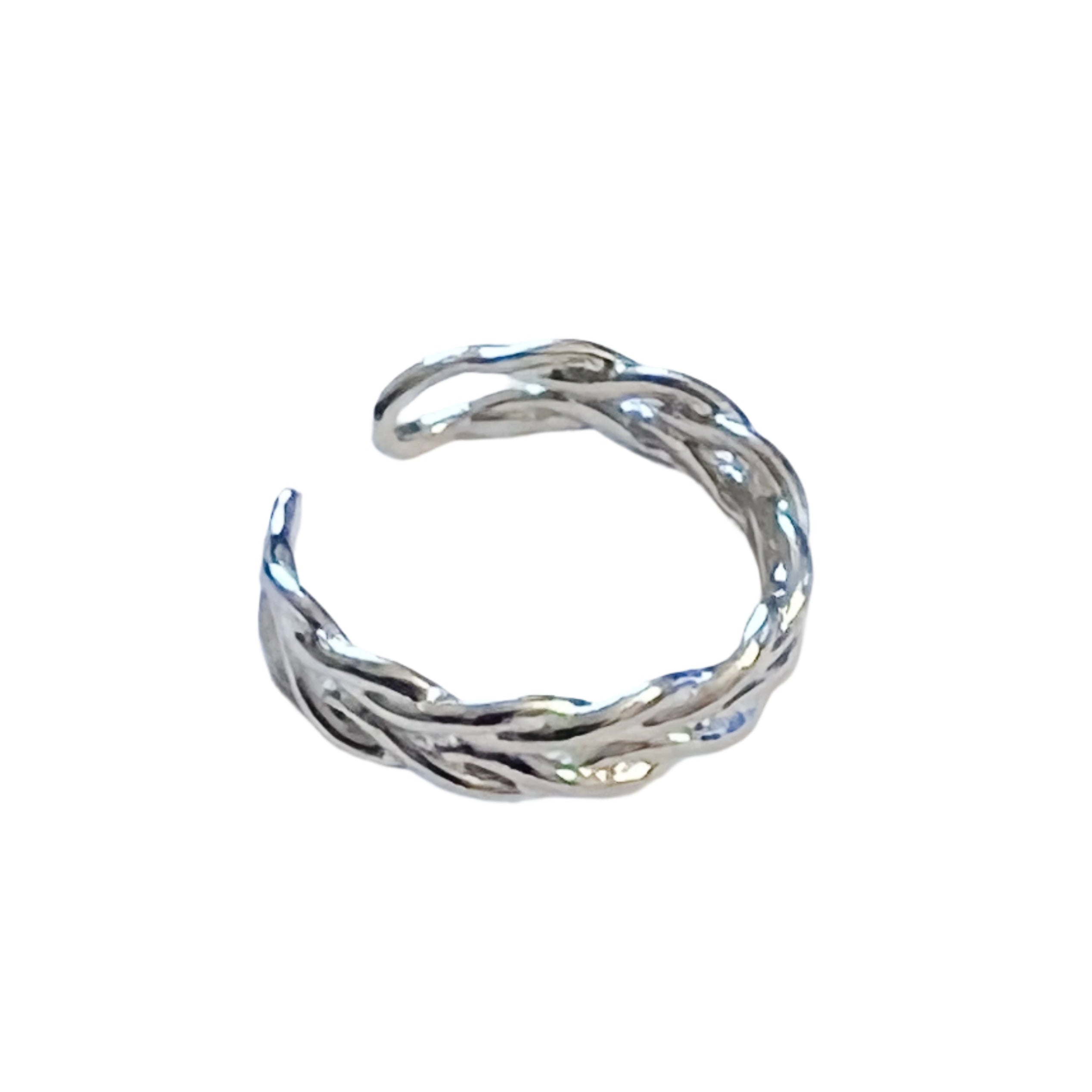 twisted chain silver ring