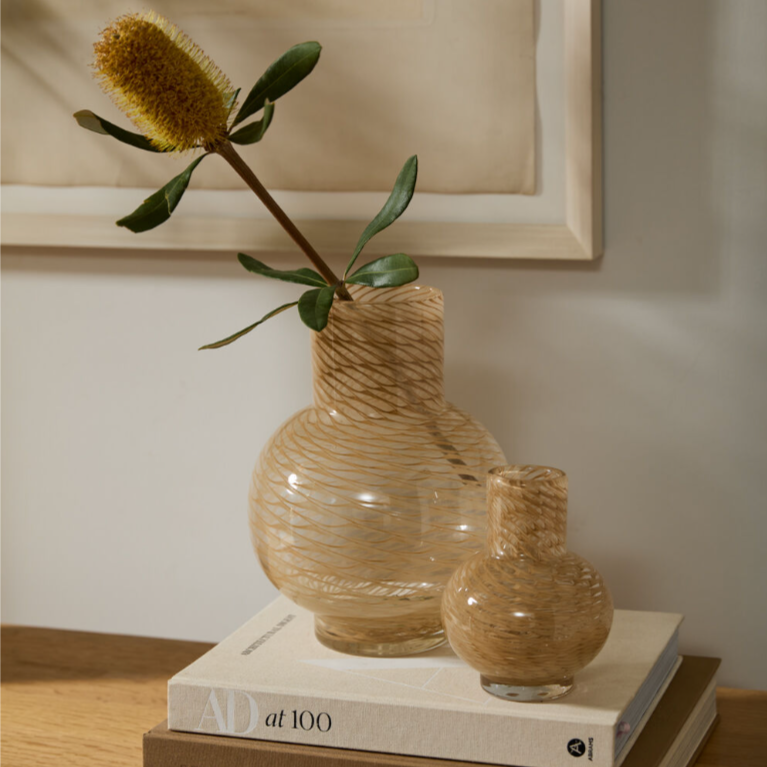 tan irene vase, two sizes