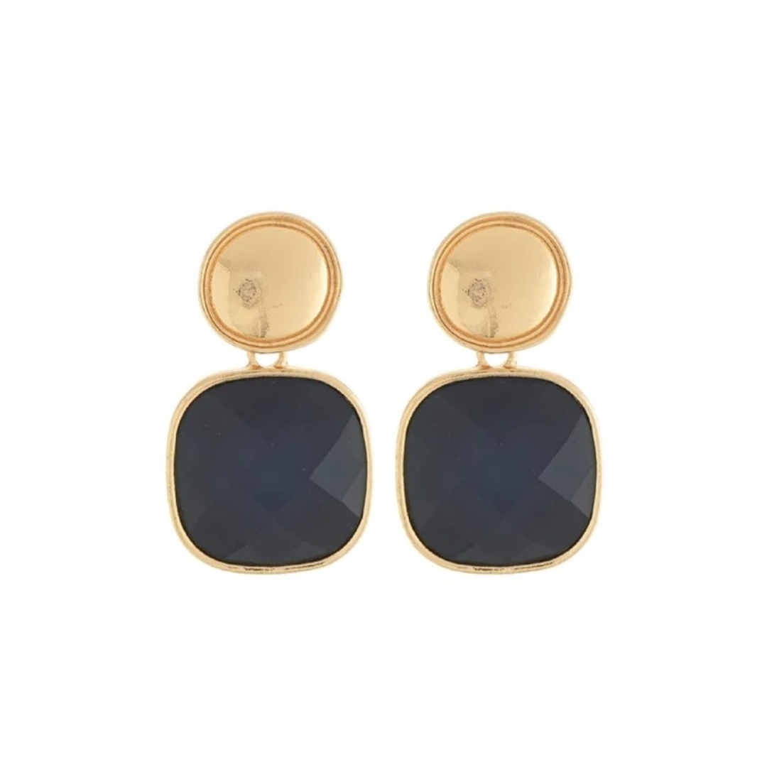Earrings, Keller - Navy - Danshire Market and Design 