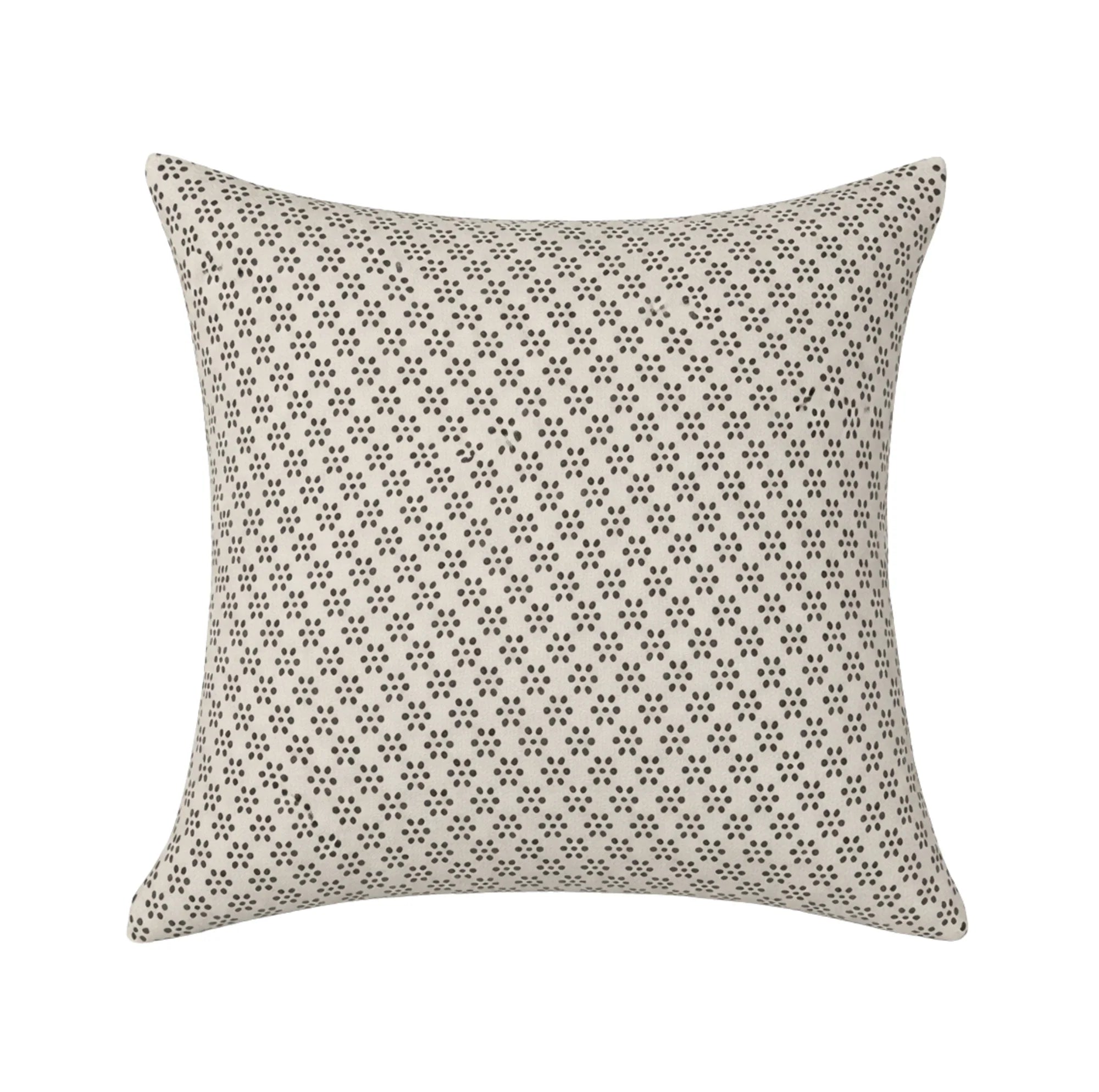 Decorative pillow with a geometric pattern on a white background