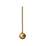 Brass Olive Spoon, Brushed Finish 8"L