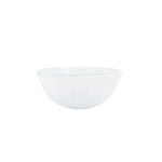 White onda glass bowl on a white background
