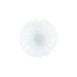 White onda glass bowl on a white background