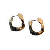  carved link huggie hoops 