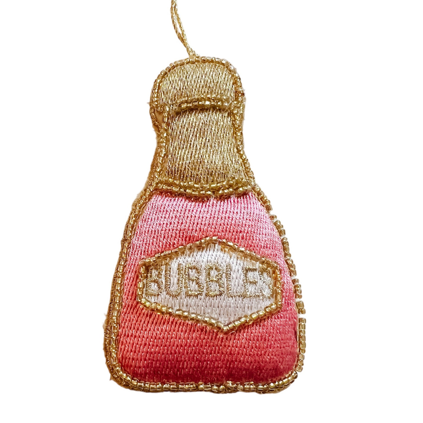 champagne christmas ornament