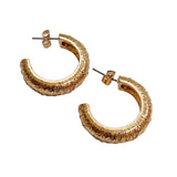 gold chunky hoop earrings