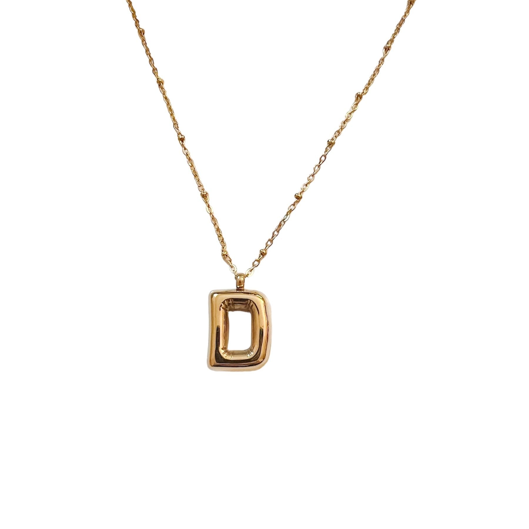 Necklace, Bubble Initial