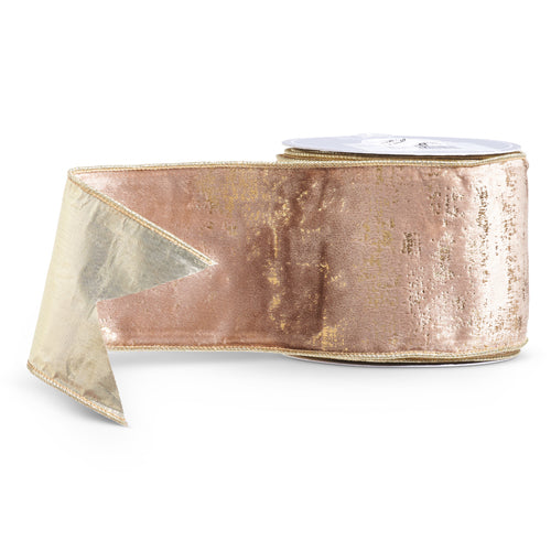 10 yards rose gold velvet ribbon