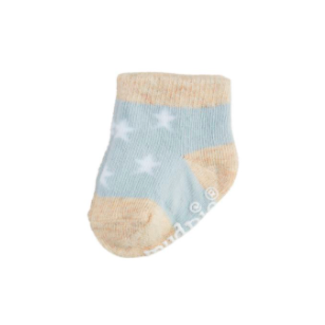 blue baby cotton socks, multiple stars style