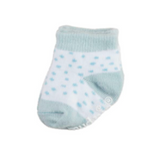 blue baby cotton socks, blue dots style