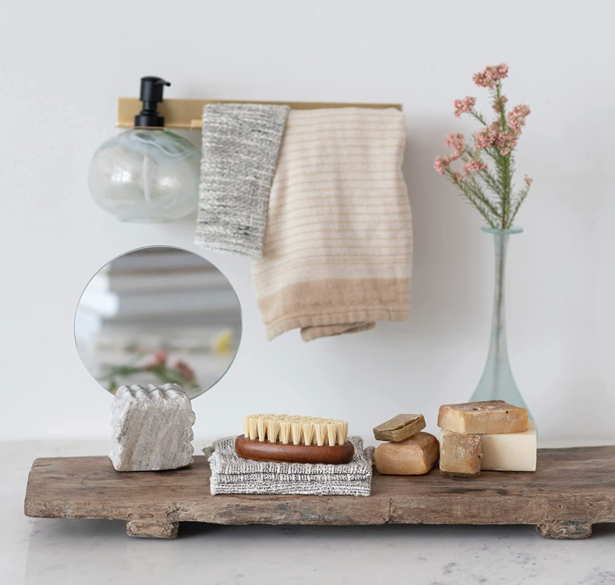 Blooming Mirror + Marble Base