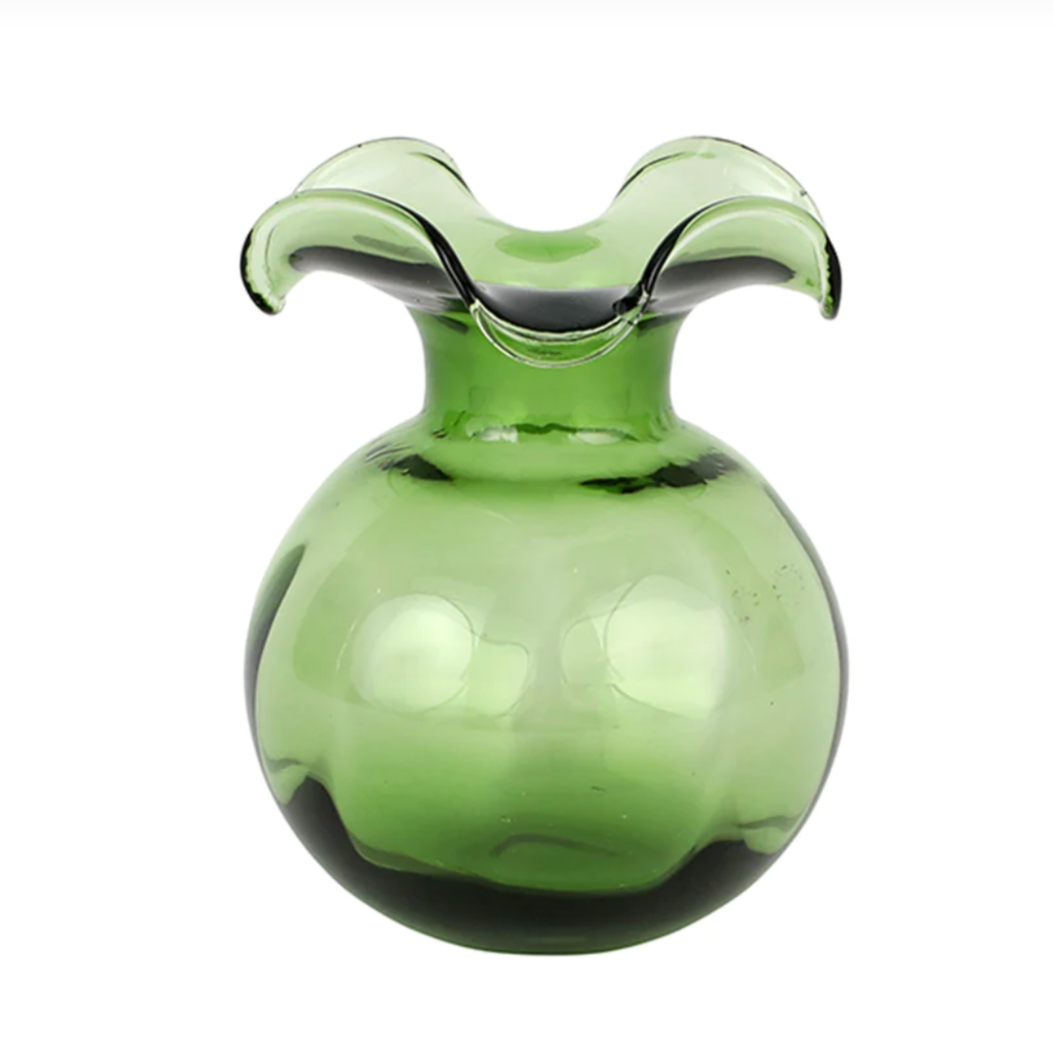 Hibiscus Glass Vase - Green - Danshire Market and Design 