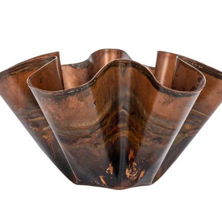 ruffles metal decorative bowl