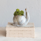 Stoneware Snail Planter