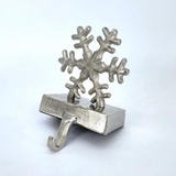 silver snowflake stocking holder