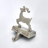 silver reindeer stocking holder