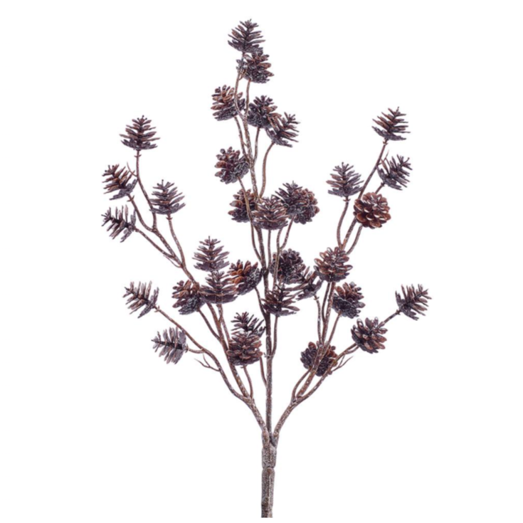 brown/whitewashed mini pinecone stem