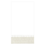 natural linen border guest towels, pack of 15