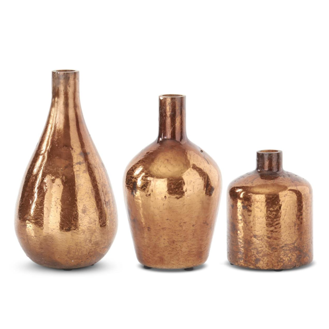 antique bronze matte bottle vase, available in three styles